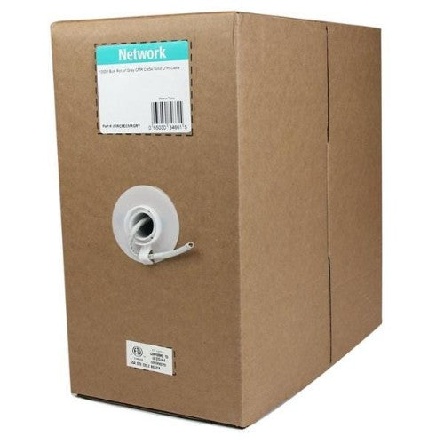 StarTech.com Bulk Cat 5e Ethernet Cable - 1000 ft. (304,8m) - Solid - CMR-Rated - Gray - TAA Compliant