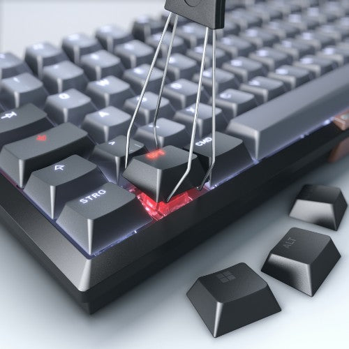 CHERRY KW 300 MX keyboard Home USB + Bluetooth QWERTZ German Black, Copper, Grey