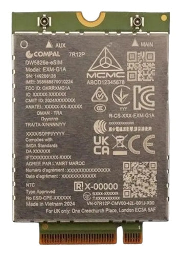 DELL DW5826E Internal WWAN 600 Mbit/s
