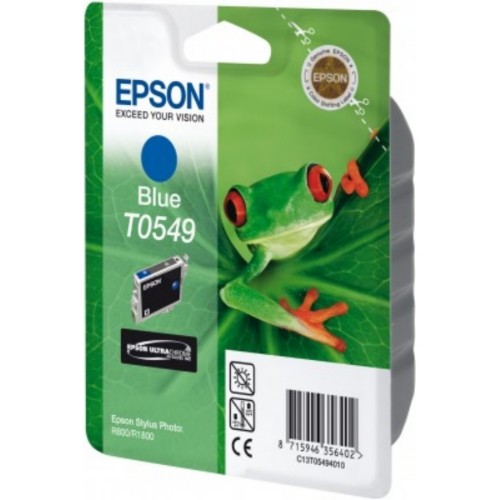 Epson C13T05494010/T0549 Ink cartridge blue, 400 pages ISO/IEC 24711 13ml for Epson Stylus Photo R 800