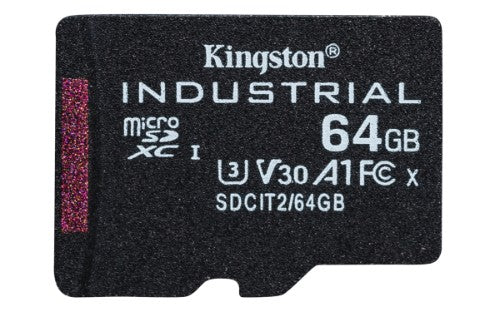 Kingston Technology 64GB microSDXC Industrial C10 A1 pSLC Card Single Pack w/o Adapter