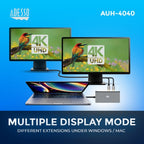 Adesso AUH-4040 laptop dock/port replicator Wired USB 3.2 Gen 1 (3.1 Gen 1) Type-C Grey