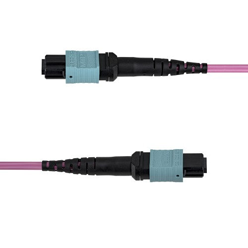 StarTech.com 3m (10ft) MTP®/MPO Fiber Optic Cable, 12F Type-B, OM4 Multimode MTP/PC Female Fiber Patch Cable, 50/125µm, OFNP Plenum, MTP-12 Fiber Jumper Cord