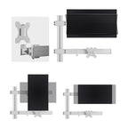 StarTech.com Six-Monitor Desk Mount with Crossbar, Up To 32-inch Computer Screens, Max 17.6lb (8kg) each, Dual Column, C-clamp/Grommet, Height Adjustable