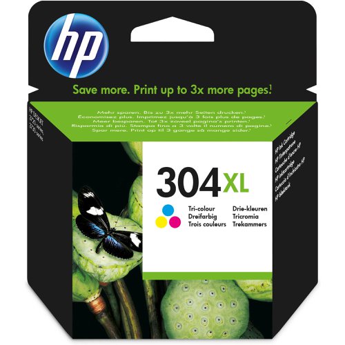 HP N9K07AE/304XL Printhead cartridge color high-capacity, 300 pages/5% 7ml for HP DeskJet 2620/3720