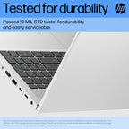 HP ProBook 450 G10 Intel® Core™ i5 i5-1335U Laptop 39.6 cm (15.6") Full HD 8 GB DDR4-SDRAM 256 GB SSD Wi-Fi 6E (802.11ax) Windows 11 Pro Silver