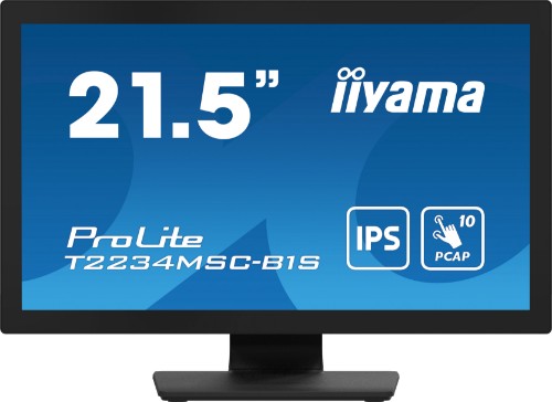 iiyama ProLite 22" Full HD 10pt touchscreen featuring IPS panel technology, touch through glass function and anti fingerprint coating