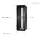 APC NetShelter SX, Networking Rack Enclosure, 48U, 2258H x 750W x 1200D mm, with Sides, Black