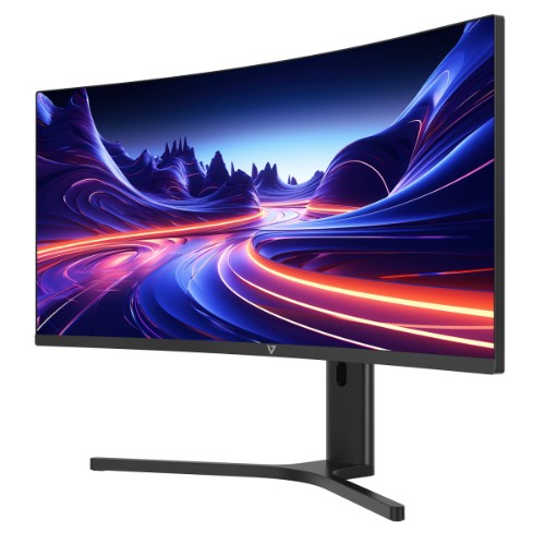 V7 34" Viewable Curved Monitor - WQHD - 3440 x 1440 - Height Adjustable