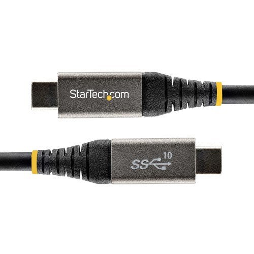 StarTech.com 3ft (1m) USB-C Cable, USB 10Gbps, 100W (5A) Power Delivery, 8K 60Hz / 4K 144Hz DP Alt Mode, USB-IF Certified, Thunderbolt Compatible