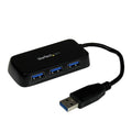 StarTech.com Portable 4 Port SuperSpeed Mini USB 3.0 Hub - 5Gbps - Black - TAA