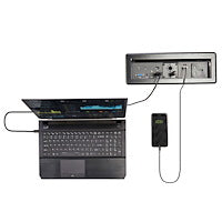 StarTech.com Conference Table Box for AV Connectivity & Power/Charging - 4K HDMI output with HDMI, DP, & VGA Inputs, GbE, Audio - Charging Station w/ 2x USB-A & 1x CE Certified UK Plug