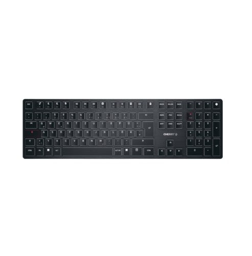 CHERRY KW X ULP keyboard Universal USB + RF Wireless + Bluetooth QWERTZ German Black