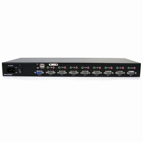 StarTech.com 8 Port Rackmount USB VGA KVM Switch w/ Audio (Audio Cables Included) - TAA