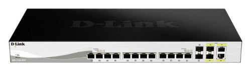 D-Link 12-port 10GBASE-T, 2-port SFP+ and 2-port 10GBASE-T/SFP+ Multi-Gigabit Smart Managed Switch