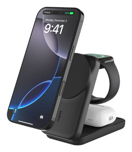 Belkin WIZ036MYBK mobile device charger Headphones, Smartphone Black USB Wireless charging Fast charging Indoor