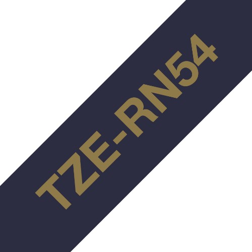 Brother TZE-RN54 DirectLabel gold on navy blue non adhesive textil 24mm x 4m for Brother P-Touch TZ 3.5-24mm/HSE/36mm/6-24mm/6-36mm