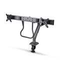 StarTech.com Desk Mount Dual Monitor Arm with Crossbar, Up To 27" Displays, VESA 75x75/100x100, Max 33lb/15kg, C-Clamp, Fully Articulating, Mechanical Spring, TAA