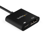 StarTech.com USB C to DisplayPort Adapter with Power Delivery - 8K 60Hz /4K 120Hz USB Type C to DP 1.4 Video Converter w/ 60W PD Pass-Through Charging - HBR3 - Thunderbolt 3 Compatible