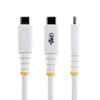 StarTech.com 2m (6ft) USB-C Charging Cable, Durable and Ultra-Flexible, 240W (5A) PD EPR, USB 2.0 Laptop Charger Cable, USB-IF Certified, Rugged USB-C Charging Cord - White