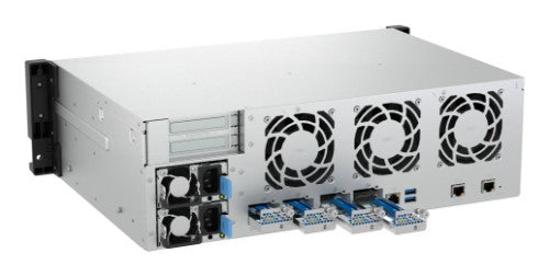 QNAP TS-h1655XeU-RP - NAS server - 12 bays - rack-mountable - SATA 6Gb/s - RAID 0, 1, 5, 6, 10, 50, 60, JBOD - RAM 8 GB - Gigabit Ethernet / 2.5 Gigabit Ethernet / 5 Gigabit Ethernet / 10 Gigabit Ethernet - iSCSI support - 3U