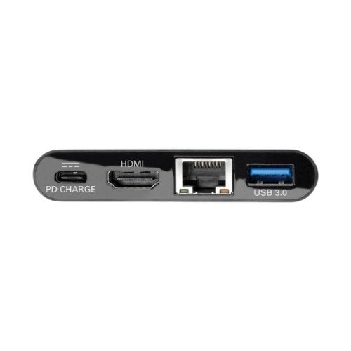 Tripp Lite U444-06N-H4GUBC USB-C Multiport Adapter - 4K HDMI, USB 3.x (5Gbps) Hub Port, GbE, 60W PD Charging, HDCP, Black
