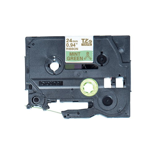 Brother TZE-RM54 DirectLabel gold on mint green non adhesive textil 24mm x 4m for Brother P-Touch TZ 3.5-24mm/HSE/36mm/6-24mm/6-36mm