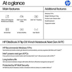 HP EliteBook X Flip G1i Next Gen AI PC Copilot+ PC Intel Core Ultra 7 258V Hybrid (2-in-1) 35.6 cm (14") Touchscreen WUXGA 32 GB LPDDR5x-SDRAM 512 GB SSD Wi-Fi 7 (802.11be) Windows 11 Pro Silver