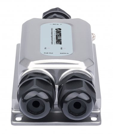 Intellinet Outdoor Vandalproof Gigabit PoE++ Injector, One 60 W Port, IEEE 802.3bt (4PPoE) Compliant, IP67 Waterproof, IK10 Vandalproof, Metal Housing