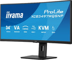 iiyama ProLite XCB3497WQSNP-B1 computer monitor 86.4 cm (34") 3440 x 1440 pixels UltraWide Quad HD LED Black