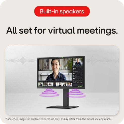 LG 24BA650-B LED display 60.5 cm (23.8") 1920 x 1080 pixels Full HD Black