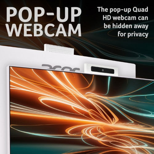 Acer Aspire C27-A All-in-One Desktop - Intel Core i5-13420H, 8GB, 1TB SSD, Integrated Graphics, 27" Full HD, Windows 11, White