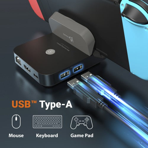 j5create JCD620 Mini Docking Station for Nintendo Switch™, Black
