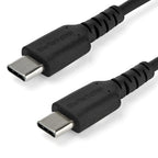 StarTech.com 6.6ft (2m) USB-C Fast Charging Cable, Rugged, Charge & Sync, 60W (3A) PD, USB 2.0, Black TPE Jacket and Aramid Fiber - USB C Charging Cord