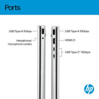 HP OmniBook 5 Flip 2-in-1 Laptop 14-fp0001nax Intel® Core™ i5 i5-1334U 35.6 cm (14") Touchscreen 2K 16 GB LPDDR5-SDRAM 512 GB SSD Wi-Fi 6 (802.11ax) Windows 11 Home Silver