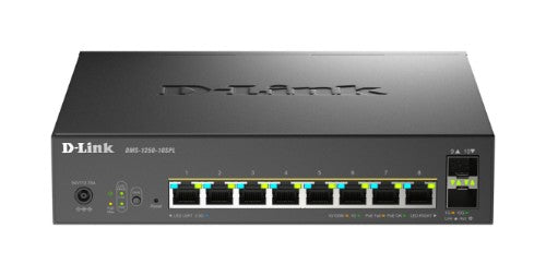 D-Link 10-Port Multi-Gigabit Smart Managed PoE+ Switch including 8 x 2.5G PoE+ Ports