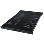 StarTech.com 1U Adjustable Vented Server Rack Mount Shelf - 175lbs - 19.5 to 38in Adjustable Mounting Depth Universal Tray for 19" AV/ Network Equipment Rack - 27.5in Deep - TAA