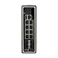 Tripp Lite NGI-M08C4POE8-2 8-Port Managed Industrial Gigabit Ethernet Switch - Layer 2, 1 Gbps, PoE+ 30W, 4 GbE SFP Ports, -40° to 75°C, DIN Mount