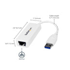 StarTech.com USB 3.0 to Gigabit Ethernet Network Adapter, 10/100/1000 Mbps, USB to RJ45, USB 3.0 to LAN Adapter, USB 3.0 Ethernet Adapter (GbE), TAA Compliant
