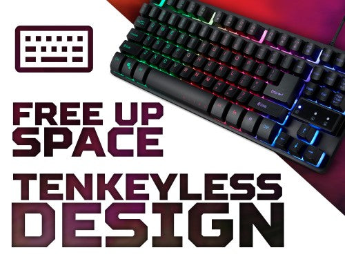 Acer Nitro Gaming Keyboard, NKW120, TKL 80%, Mechanical Key Switch, 3-Zone RGB, USB Standard, Black