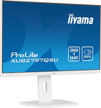 iiyama ProLite 27” QHD IPS technology panel with USB hub and 100Hz refresh rate and 150mm height adjustable stand