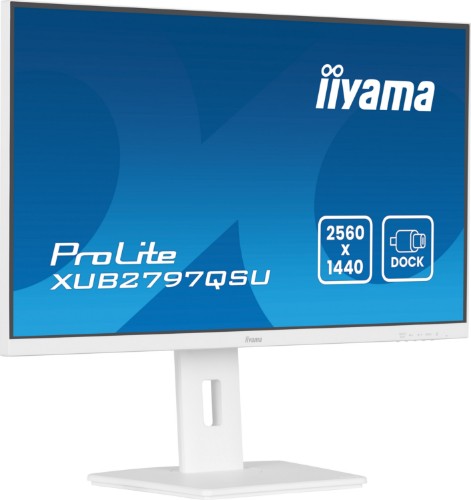 iiyama ProLite 27” QHD IPS technology panel with USB hub and 100Hz refresh rate and 150mm height adjustable stand