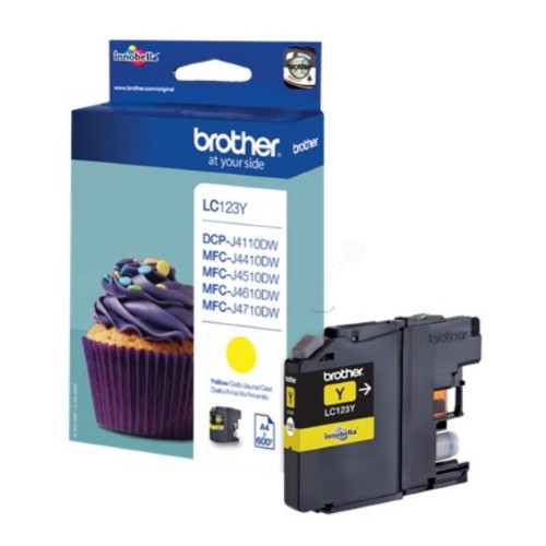 Brother LC-123YBP Ink cartridge yellow Blister, 600 pages 10ml for Brother DCP-J 132/MFC-J 4510/MFC-J 6920