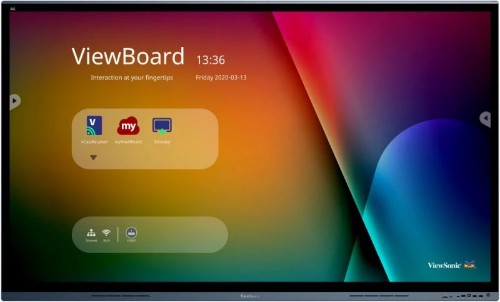 Viewsonic IFP7562 Signage Display Interactive flat panel 190.5 cm (75") LED Wi-Fi 350 cd/m² 4K Ultra HD Black Touchscreen Built-in processor Android