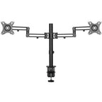 StarTech.com Desk Mount Dual Monitor Arm - Desk Clamp VESA Compatible Monitor Mount for up to 32" (17.6lb/8kg) Displays - Ergonomic Articulating Monitor Arm - Height Adjustable/Tilt/Swivel/Rotating