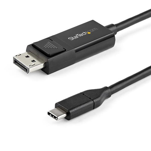 StarTech.com 6.6ft (2m) USB C to DisplayPort 1.2 Cable 4K 60Hz - Bidirectional DP to USB-C or USB-C to DP Reversible Video Adapter Cable - HBR2/HDR - USB Type C/Thunderbolt Monitor Cable