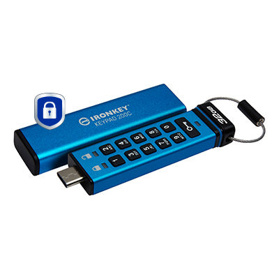 Kingston Technology IronKey 32GB USB-C Keypad 200C, FIPS 140-3 Lvl 3 AES-256