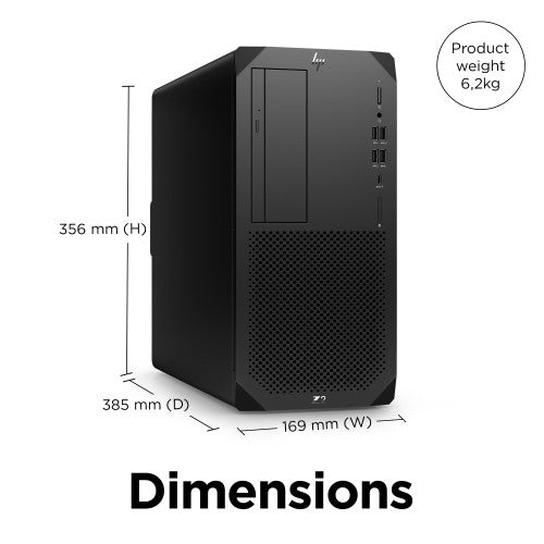 HP Z2 G9 Intel® Core™ i9 i9-14900K 32 GB DDR5-SDRAM 1 TB SSD Windows 11 Pro Tower Workstation AI Workstation Black