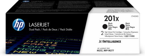 HP CF400XD/201X Toner cartridge black high-capacity twin pack, 2x2.8K pages ISO/IEC 19752 Pack=2 for HP Pro M 252