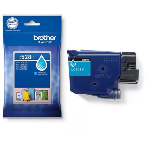 Brother LC-528C Ink cartridge cyan extra High-Capacity, 5K pages ISO/IEC 19752 for Brother MFC-J 6560/6975
